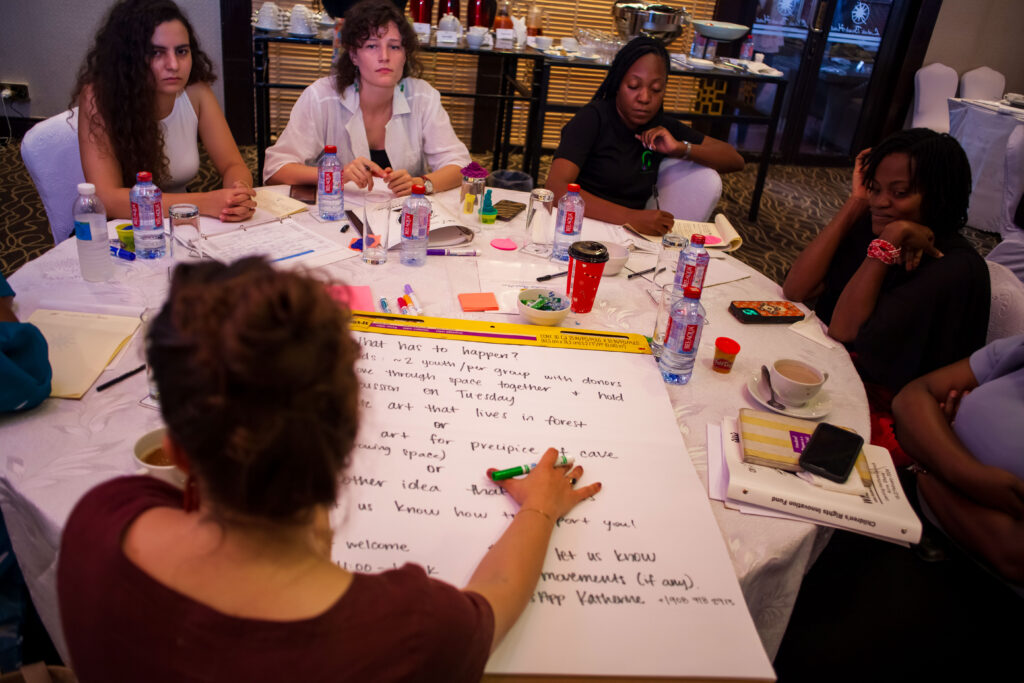 Attendees at a Tiny Cave event